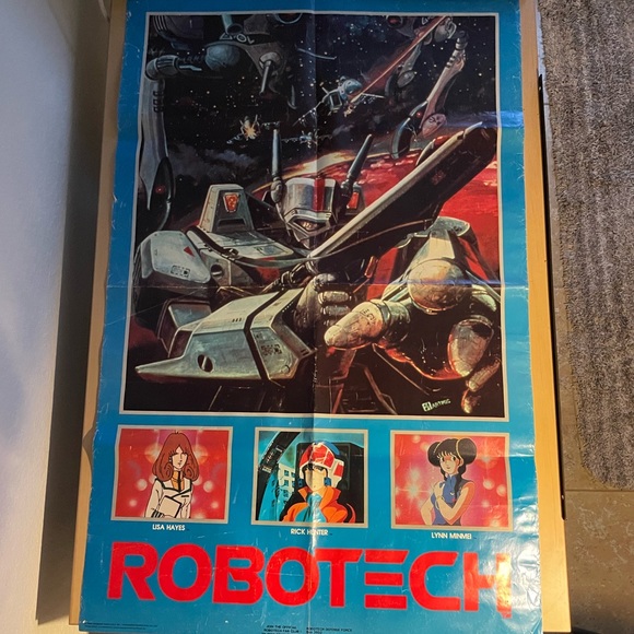 Rare Vintage Anime 1985 Robotech Poster - Picture 2 of 3